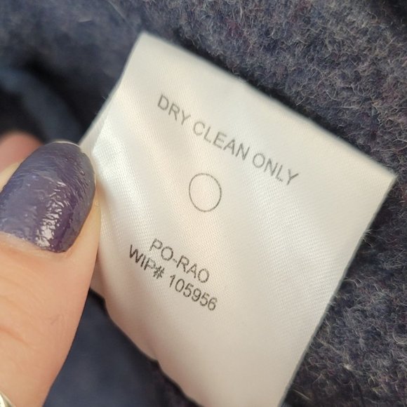 WOOLRICH Deep Navy Heather Wool Blend Zip Up Jacket - Medium - Picture 8 of 8